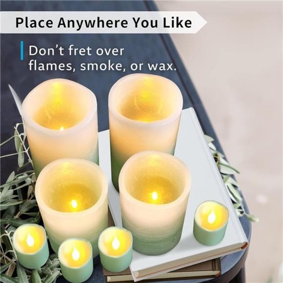 LED Flameless Candles with Remote – Battery-Operated Flameless Candles Bulk Set - Picture 3 of 6